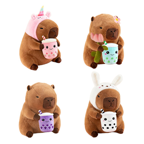 (Mis 5) CAPBARA Capybara c/bubble tea Peluche 30cm (Classic/Unicorn/Rabbit/Flower) 4ass…x